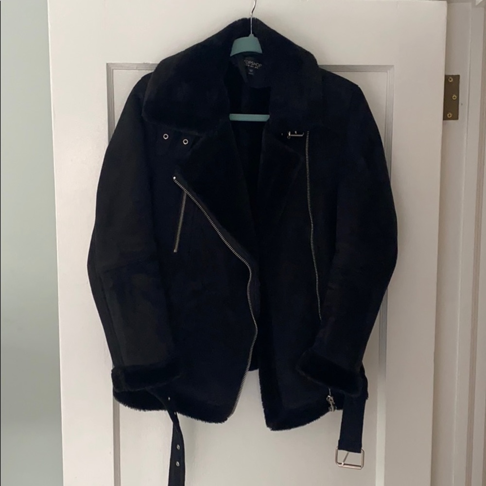 Topshop shearling jacket